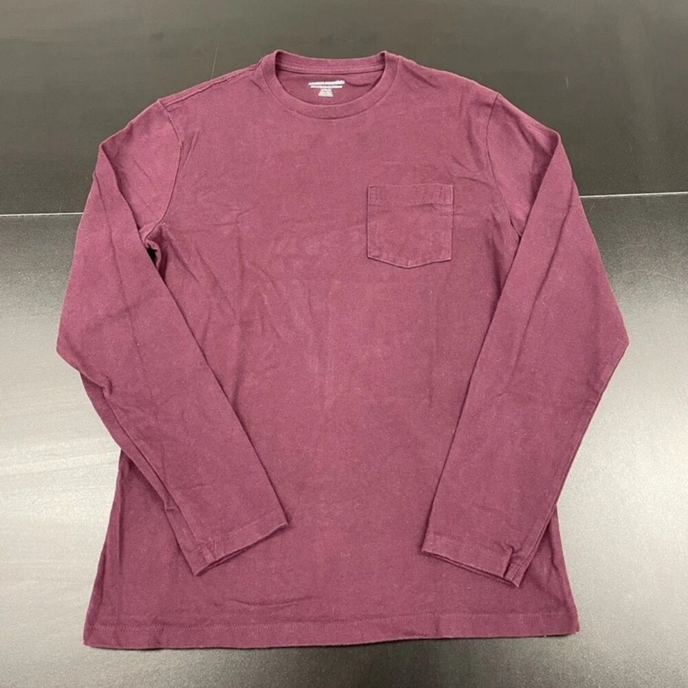 Amazon Essentials Men's Long Sleeve Tee - Burgundy